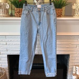 ABRAND ‘94 High Waist Slim Light Wash Gina Ankle Jeans Size 28 Like New
